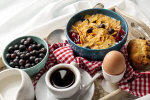 cereals boiled egg tray